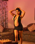 Odhni — Two-Piece Halter Mini Dress & Panty Set with Body Chain